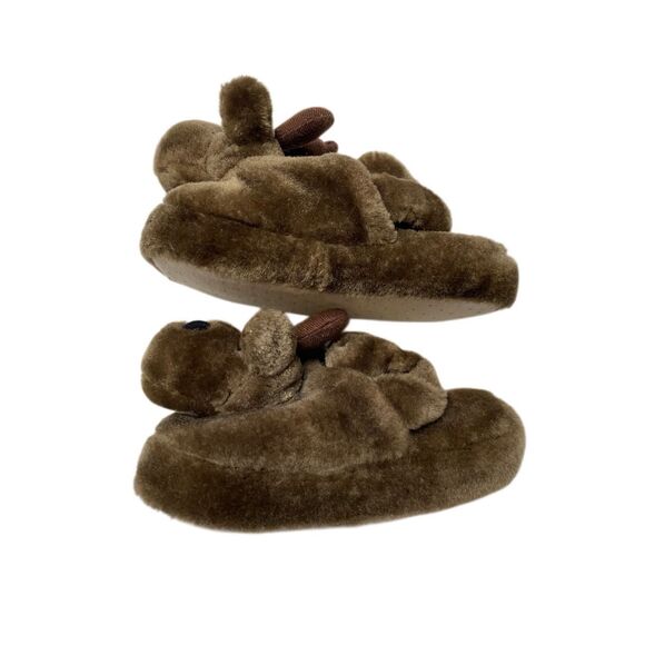 Unisex Toddler Reindeer Slingback Slippers Size 10 Christmas Holiday Deer Xmas - Picture 4 of 11